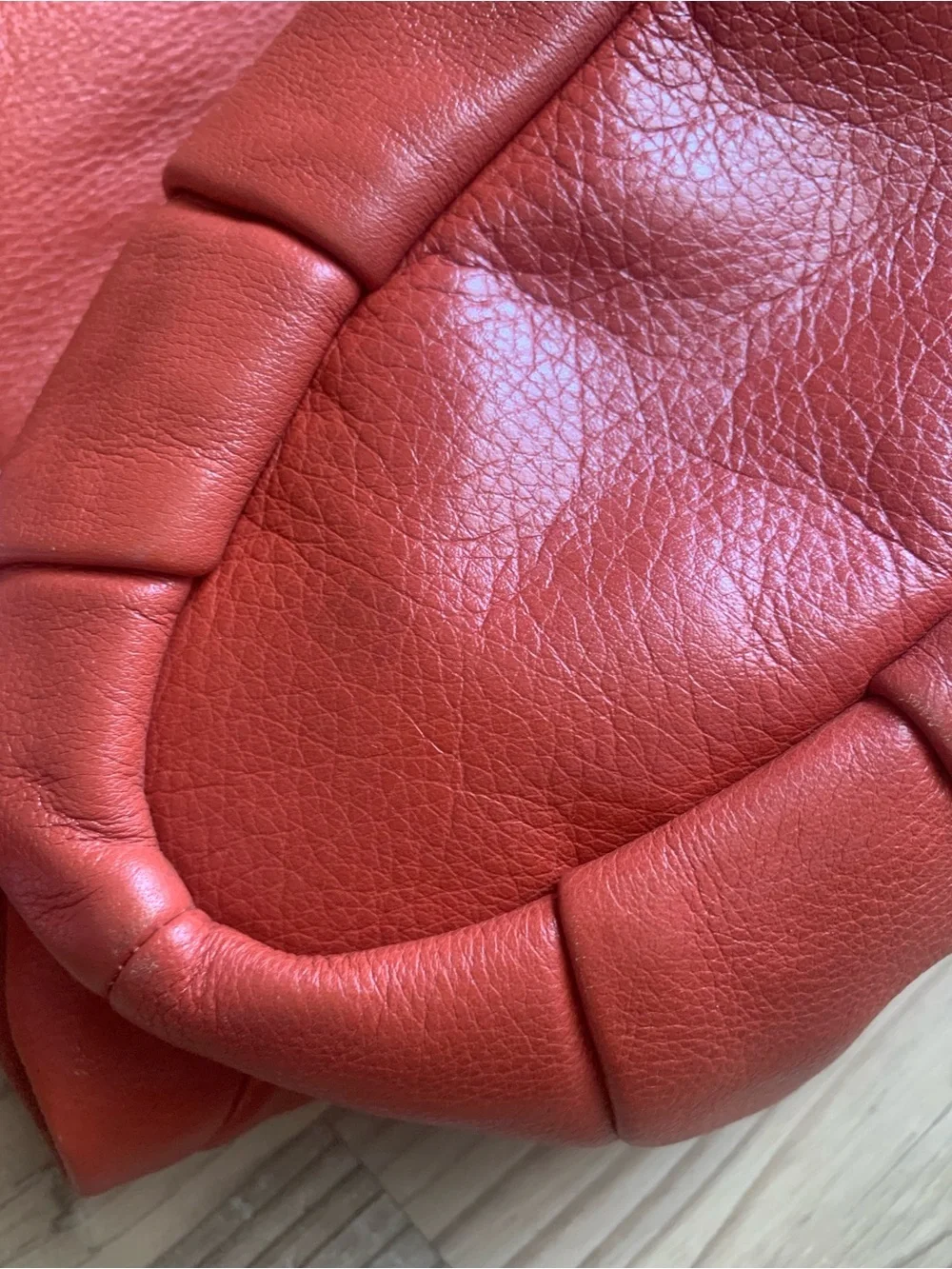 Coach 18641 Madison Leather Lindsey Satchel Shoulder Bag Burnt Orange